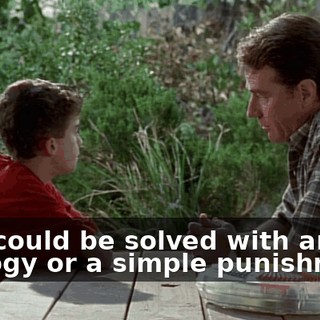 that could be solved with an apology or a simple punishment.