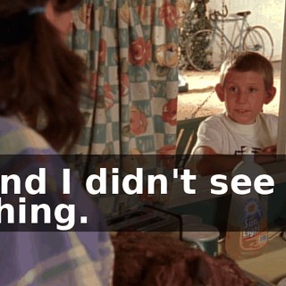 and I didn't see a thing.