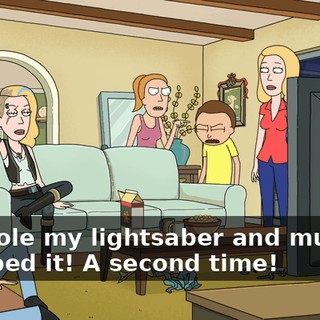 He stole my lightsaber and must’ve dropped it! A second time!