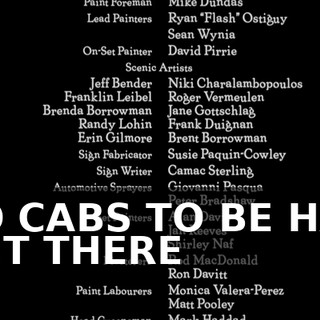 ♪ NO CABS TO BE HAD OUT THERE ♪
