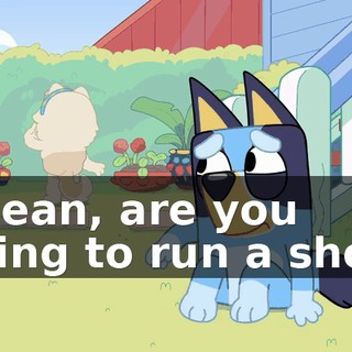 I mean, are you trying to run a shop?