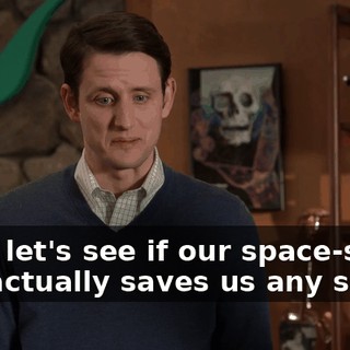Well, let's see if our space-saver app actually saves us any space.