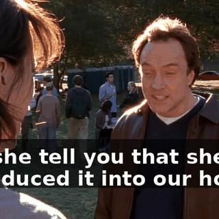 Did she tell you that she introduced it into our home?