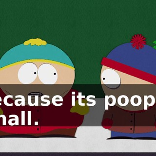 because its poop is small.
