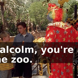 Malcolm, you're at the zoo.