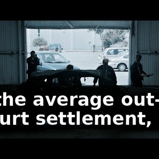 by the average out-of - court settlement, "C."