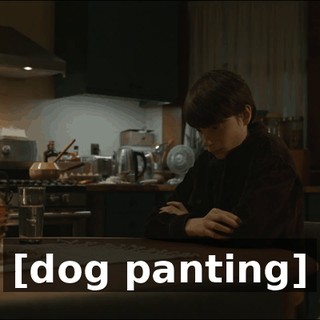 [dog panting]
