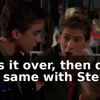 toss it over, then do the same with Stevie.
