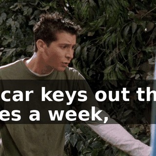 his car keys out three times a week,