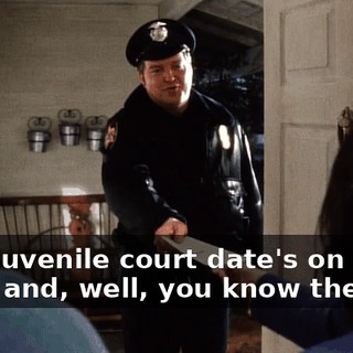 Your juvenile court date's on the 12th, and, well, you know the drill.