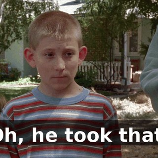 Oh, he took that.