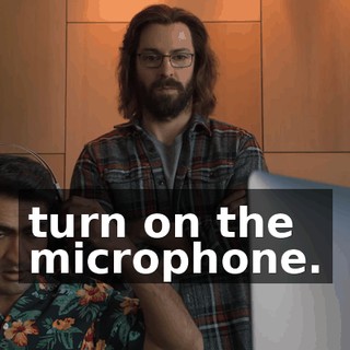 turn on the microphone.
