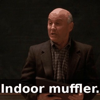 Indoor muffler.