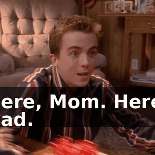 Here, Mom. Here, Dad.