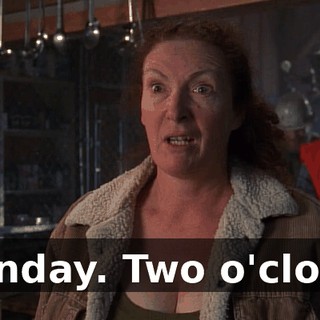 Sunday. Two o'clock.