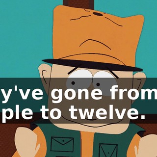 They've gone from six people to twelve.