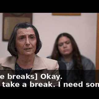 -[voice breaks] Okay. -Let's take a break. I need some air.