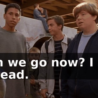Can we go now? I get to lead.