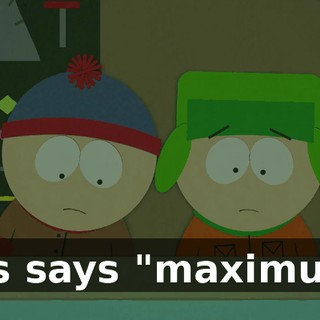 This says "maximum."