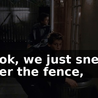 Look, we just sneak over the fence,