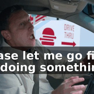 Please let me go first! I'm doing something!