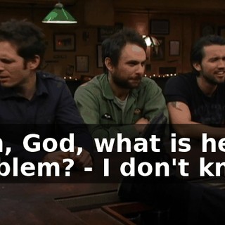 - Oh, God, what is her problem? - I don't know.