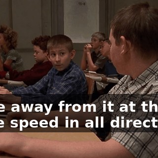 move away from it at the same speed in all directions.