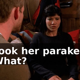 - Took her parakeet. - What?