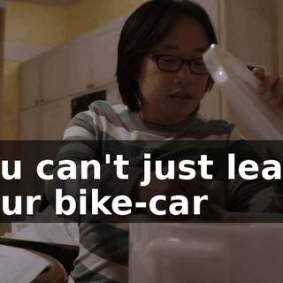 You can't just leave your bike-car
