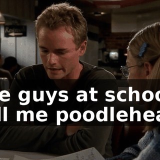 The guys at school call me poodlehead.