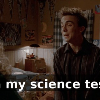 on my science test.