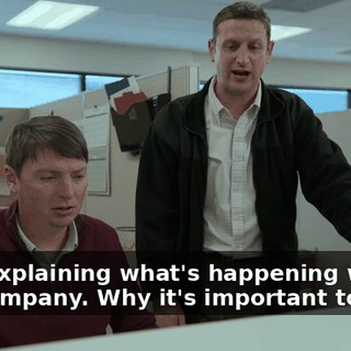 Rick explaining what's happening with the company. Why it's important to give.