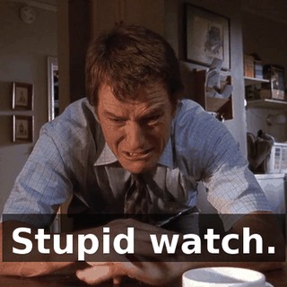 Stupid watch.