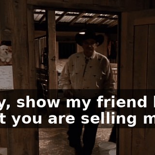 Okay, show my friend here what you are selling me.