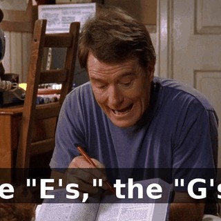 the "E's," the "G's."