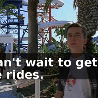 I can't wait to get on the rides.