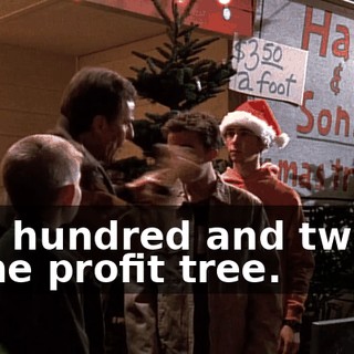 One hundred and twelve is the profit tree.
