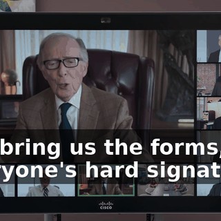 you bring us the forms, get everyone's hard signature,