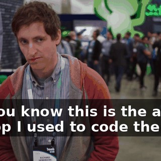 Do you know this is the actual laptop I used to code the app.