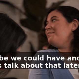 -Maybe we could have another. -Let's talk about that later.