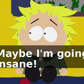 Maybe I'm going insane!