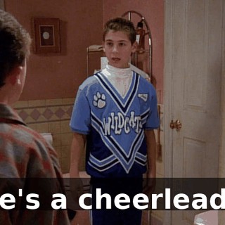 She's a cheerleader.