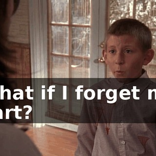 What if I forget my part?