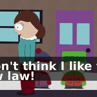 I don't think I like this new law!