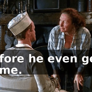 before he even gets home.