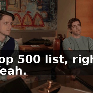 - top 500 list, right? - Yeah.