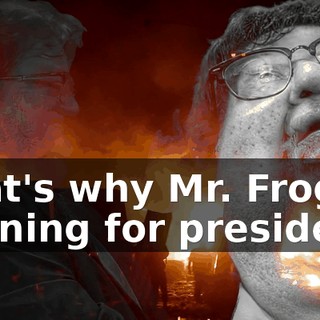 That's why Mr. Frog is running for president.