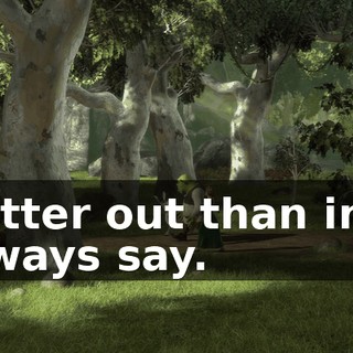Better out than in, I always say.