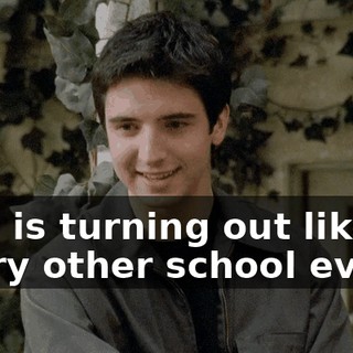 This is turning out like every other school event.