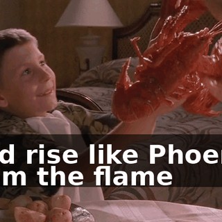 ♪ And rise like Phoenix from the flame ♪